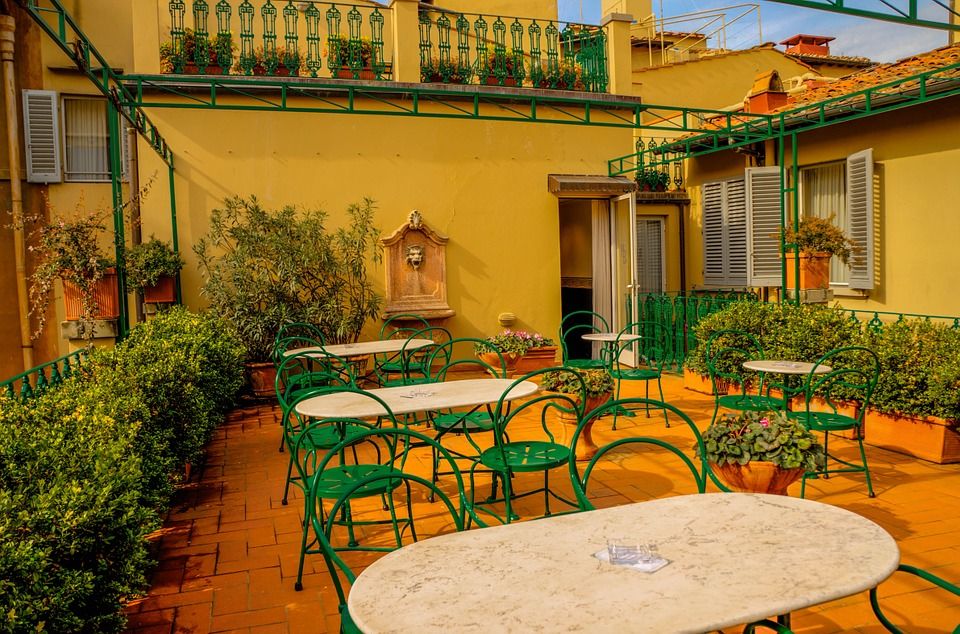 Verde utilizado en un restaurante
