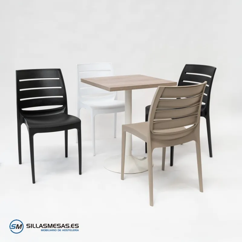 Conjunto 4 Sillas CARMEN y 1 mesa F CUADRADA INTERIOR