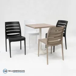 Conjunto 4 Sillas CARMEN y 1 mesa F CUADRADA INTERIOR