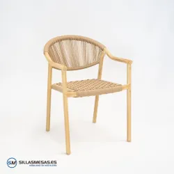 Conjunto Armonía: 1 mesa Venus y 4 sillones Bergamo