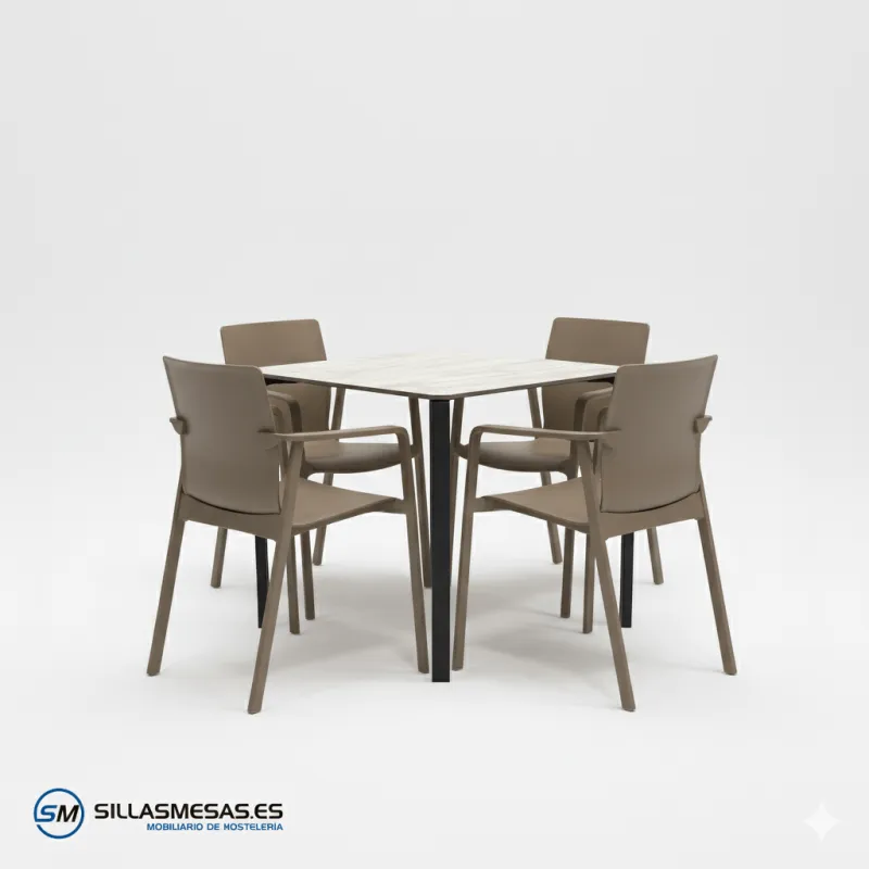 Conjunto exterior 4 sillones Bara+ mesa Bako