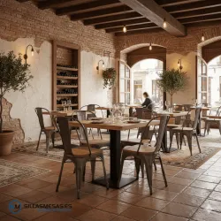 Comprar silla Tolix metalizada con asiento de madera
