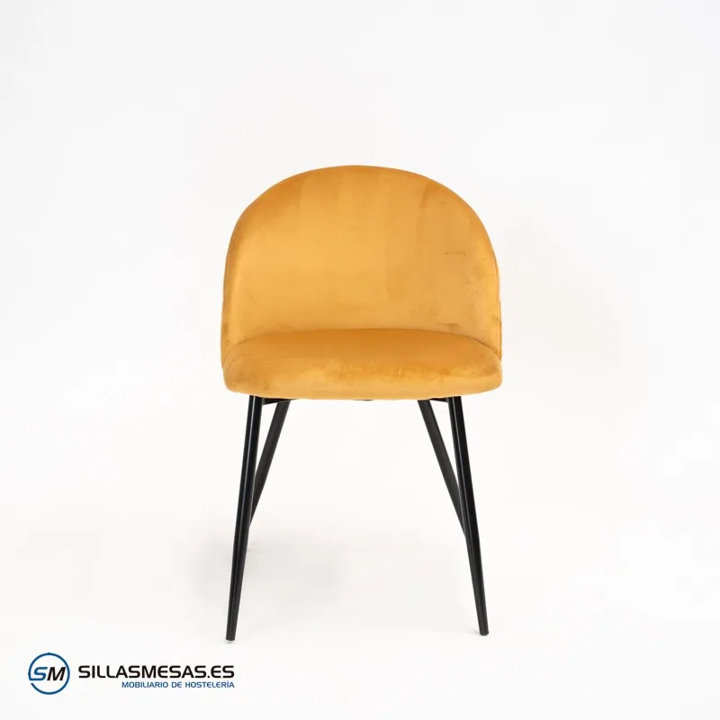 Silla Velvet mostaza vintage: elegancia y confort