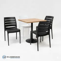 Conjunto 4 sillas Carmen y mesa F cuadrada interior