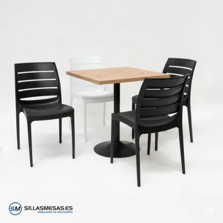 Conjunto 4 sillas Carmen y mesa F cuadrada interior