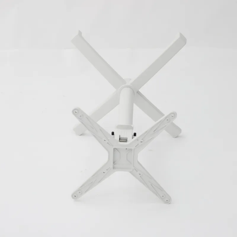 Mesa abatible interior Cromo con pie blanco: minimalista