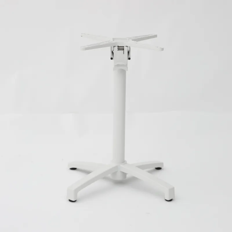 Mesa abatible cromo pie blanco: versátil y elegante