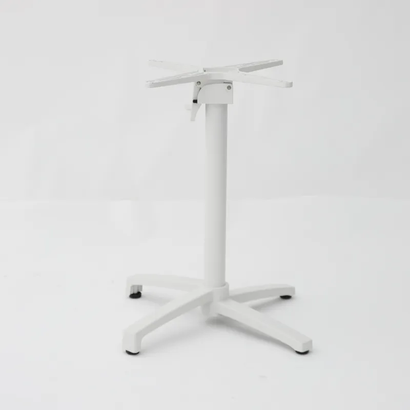 Mesa abatible cromo pie blanco: versátil y elegante