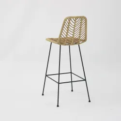 Taburete Kenia rattan: ligero, apilable y robusto