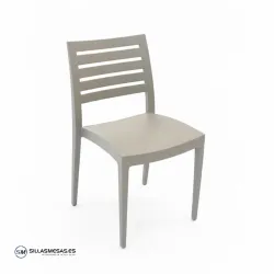 Silla SANTORINI de polipropileno apilable para interior y exterior