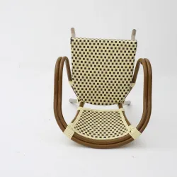Sillón BRUSELAS aluminio efecto bambú apilable para exterior
