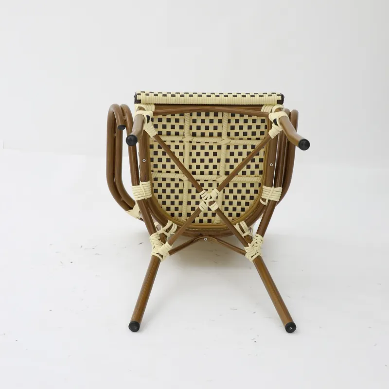 Sillón BRUSELAS aluminio efecto bambú apilable para exterior