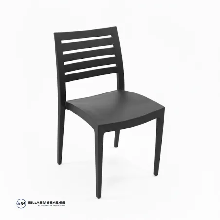 Silla SANTORINI de polipropileno apilable para interior y exterior