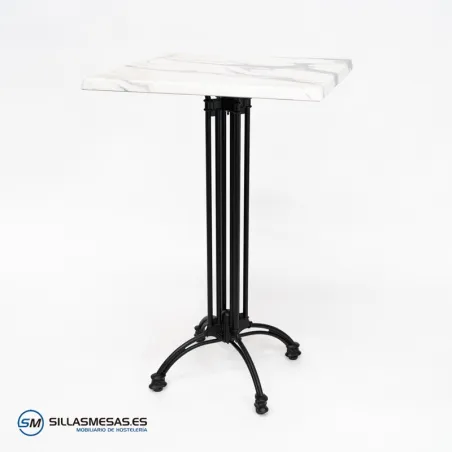 MESA ALTA VIENA CUADRADA EXTERIOR pie negro