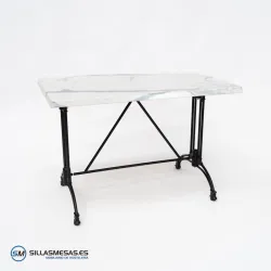 MESA VIENA RECTANGULAR EXTERIOR pie negro