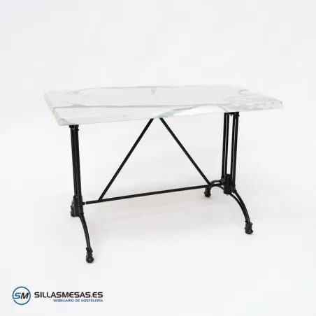 MESA VIENA RECTANGULAR EXTERIOR pie negro