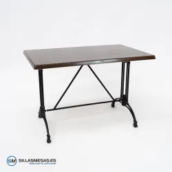 MESA VIENA RECTANGULAR EXTERIOR pie negro