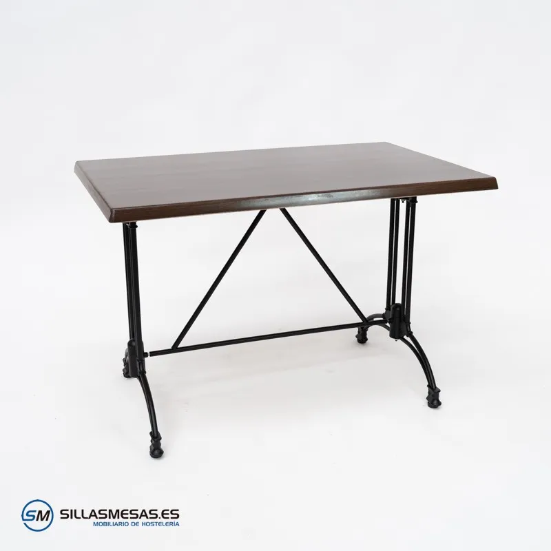 MESA VIENA RECTANGULAR EXTERIOR pie negro