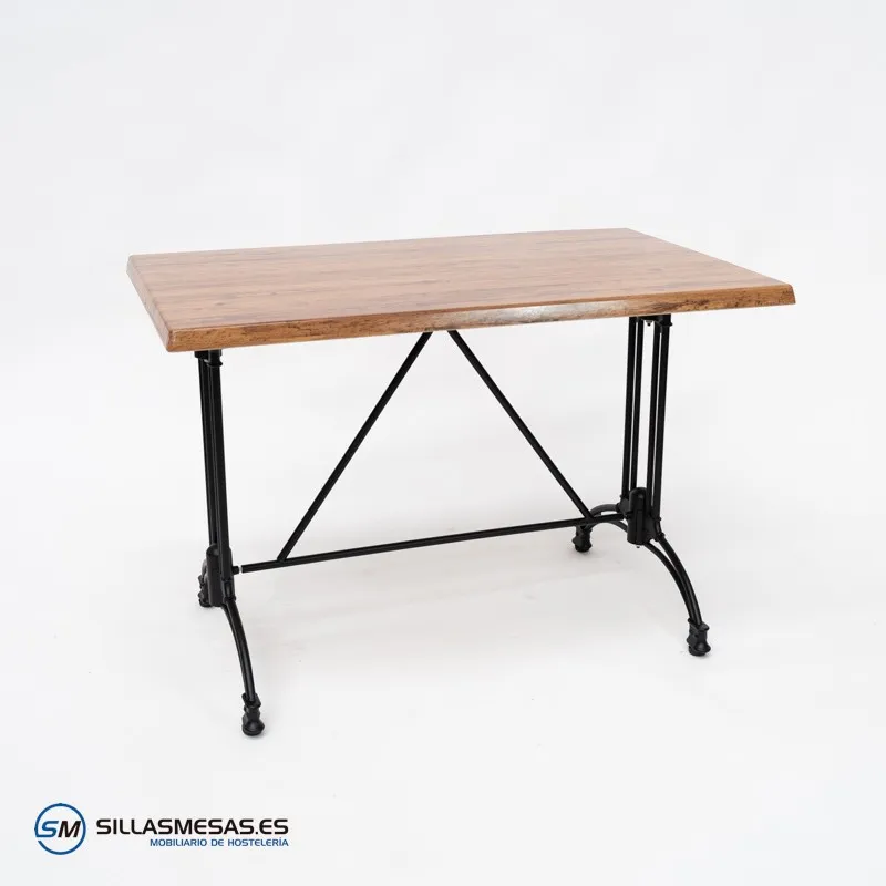 MESA VIENA RECTANGULAR EXTERIOR pie negro