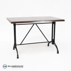 MESA VIENA RECTANGULAR EXTERIOR pie negro