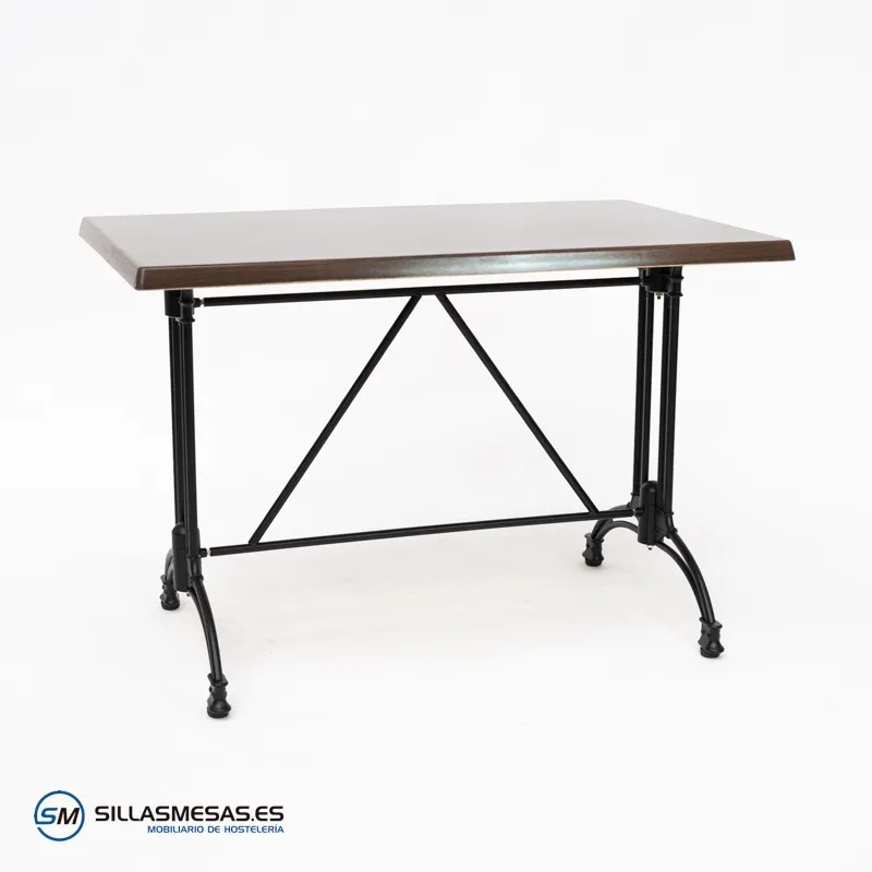 MESA VIENA RECTANGULAR EXTERIOR pie negro