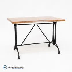 MESA VIENA RECTANGULAR EXTERIOR pie negro