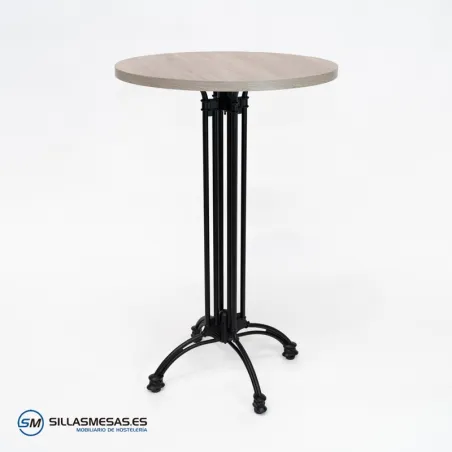 MESA ALTA VIENA REDONDA INTERIOR pie negro