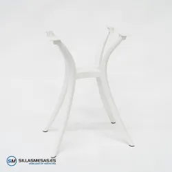 Mesa Venus exterior pie blanco: moderna y sutil