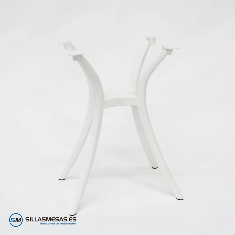 Mesa Venus exterior pie blanco: moderna y sutil