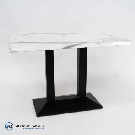 MESA DANIELA DOBLE EXTERIOR pie negro