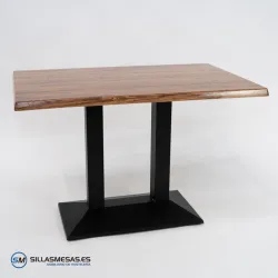 MESA DANIELA DOBLE EXTERIOR pie negro