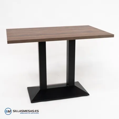 MESA DANIELA DOBLE INTERIOR pie negro