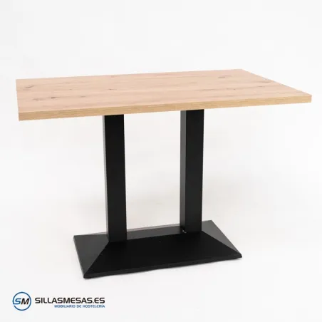 MESA DANIELA DOBLE INTERIOR pie negro
