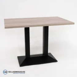 MESA DANIELA DOBLE INTERIOR pie negro