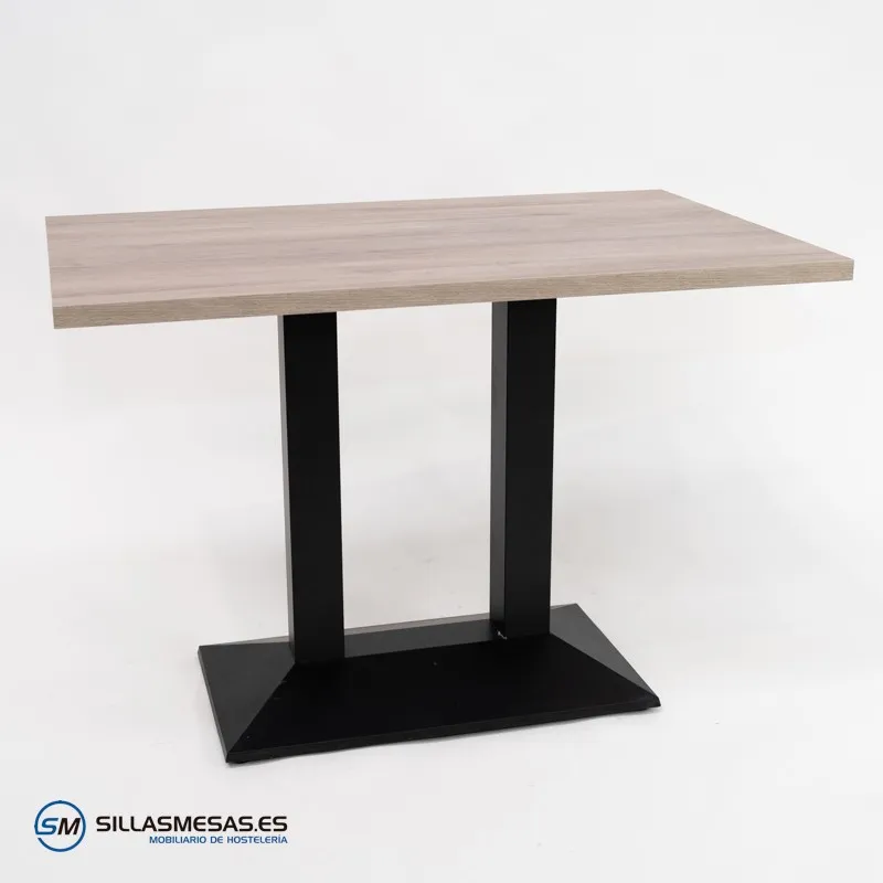 MESA DANIELA DOBLE INTERIOR pie negro