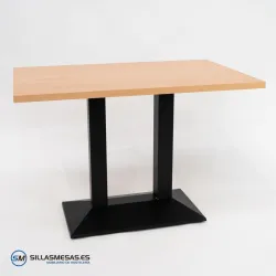 MESA DANIELA DOBLE INTERIOR pie negro