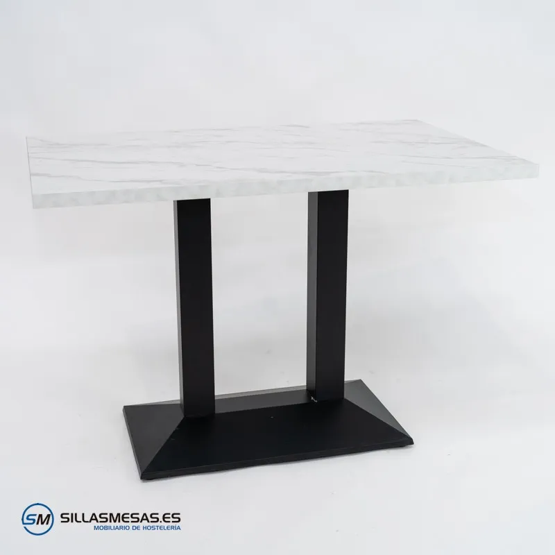 MESA DANIELA DOBLE INTERIOR pie negro