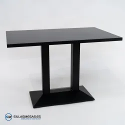 MESA DANIELA DOBLE INTERIOR pie negro