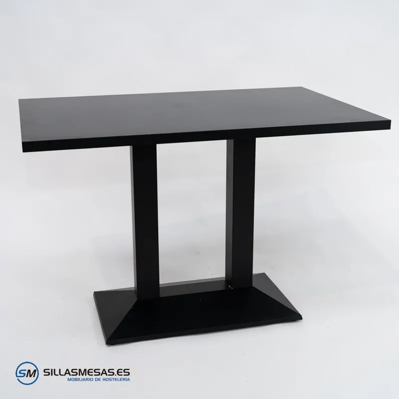 MESA DANIELA DOBLE INTERIOR pie negro