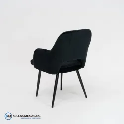 Sillón velvet negro para interiores con estilo
