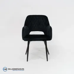 Sillón velvet negro para interiores con estilo