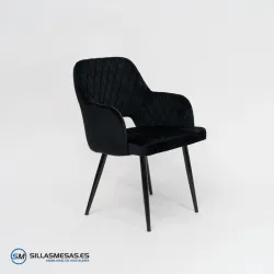 Sillón velvet negro para interiores con estilo