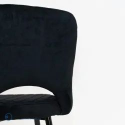 Taburete VELVET Negro con brazos