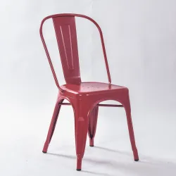 Silla Tolix roja réplica: diseño vintage industrial