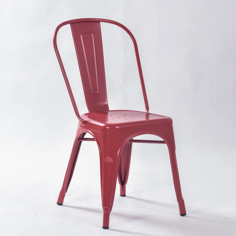Silla Tolix roja réplica: diseño vintage industrial