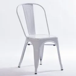 Silla Tolix réplica blanca: versátil y resistente