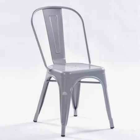 Silla Tolix Gris Plata: de acero y diseño Industrial