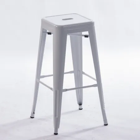 Taburete TOLIX blanco, replica del taburete vintage tolix