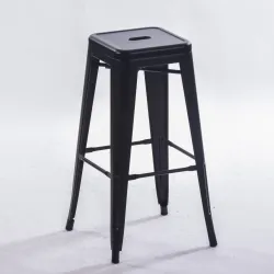 Taburete Tolix negro mate: moderno y resistente