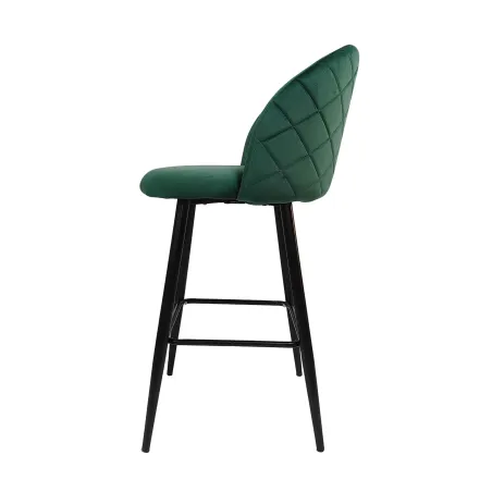 Taburete Velvet verde sin brazos: fresco y versátil